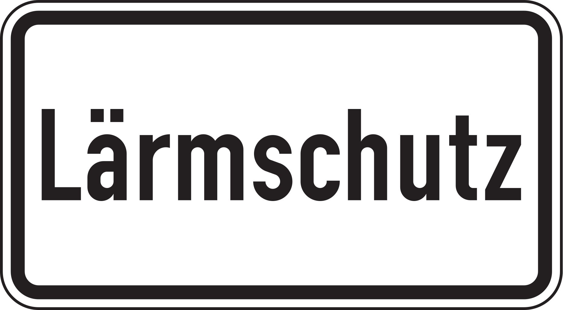 Verkehrsschild Lärmschutz 231x420 2mm RA 1