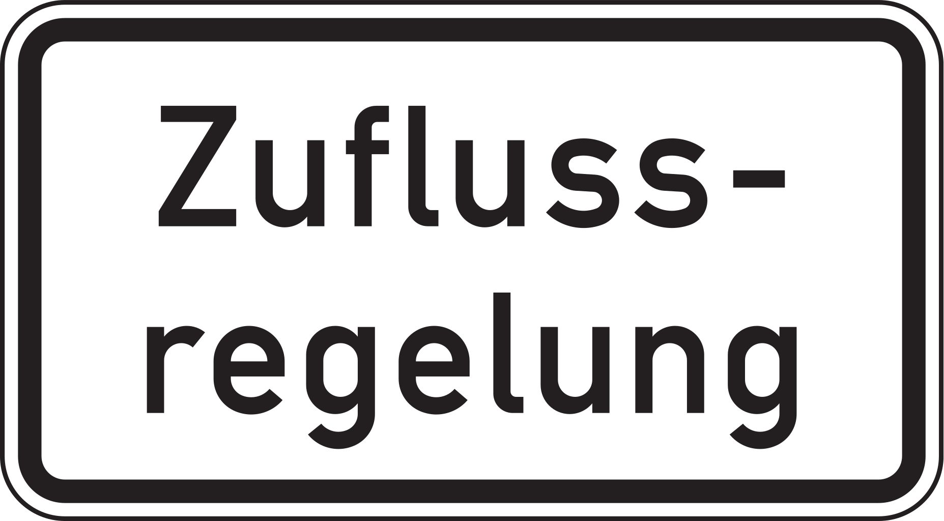 Verkehrsschild Zuflussregelung 231x420 2mm RA 1