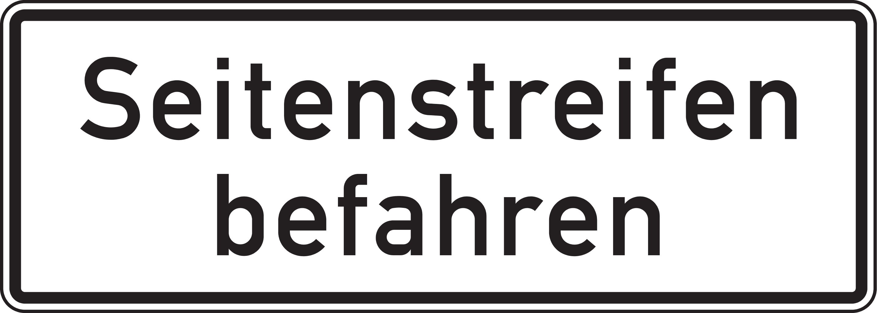 VZ 1013-50 Seitenstreifen befahren