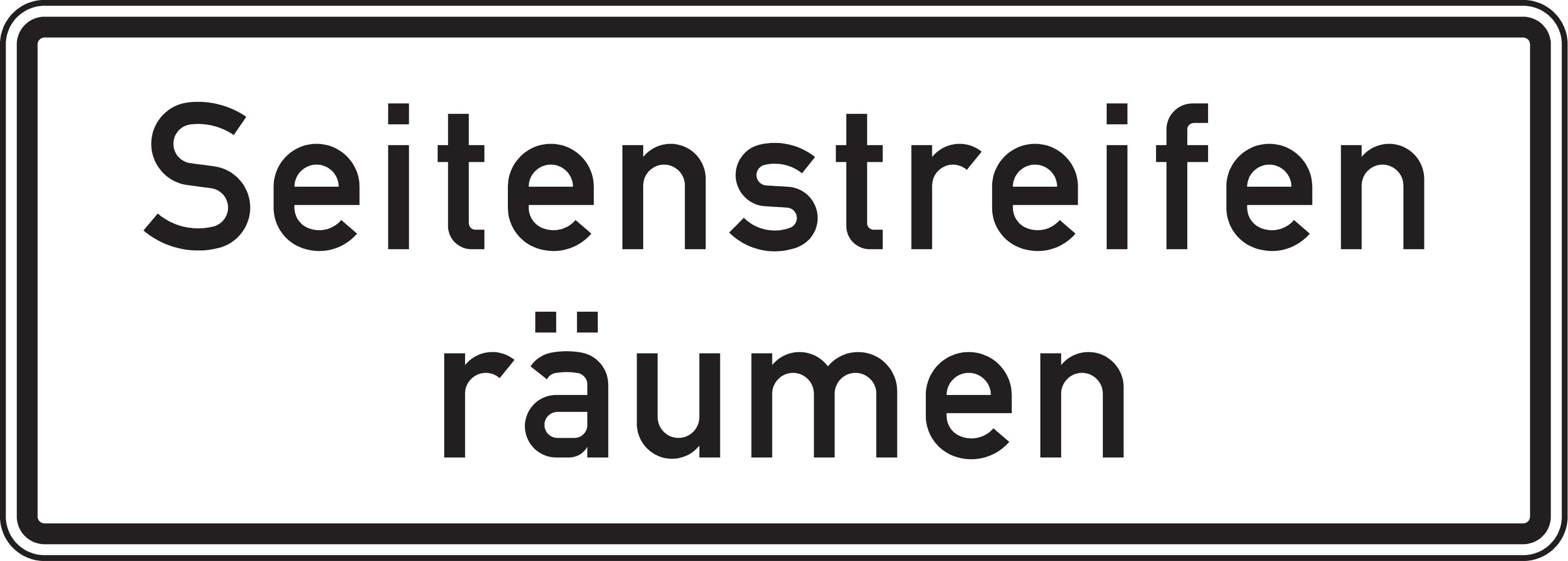 VZ 1013-51 Seitenstreifen räumen