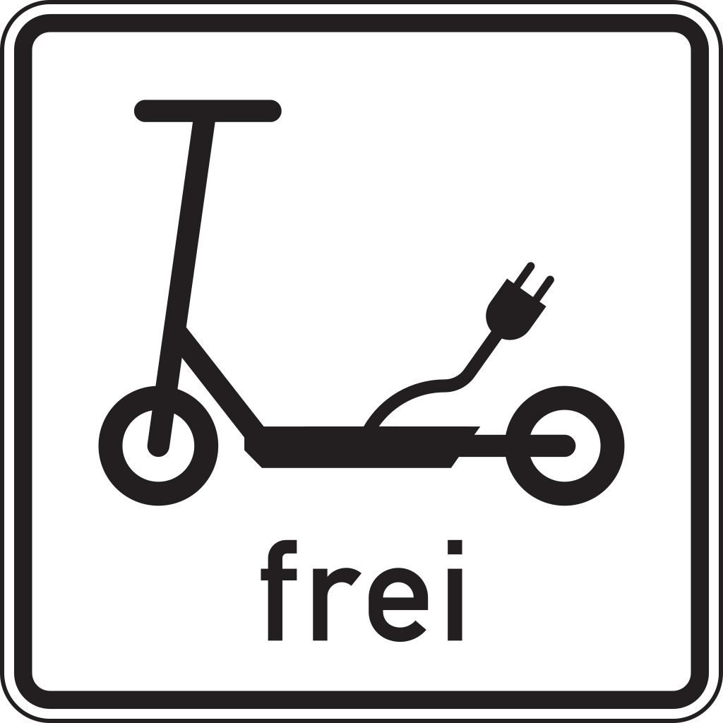 Verkehrsschild Elektrokleinstfahrzeuge frei 600x600 2mm RA1