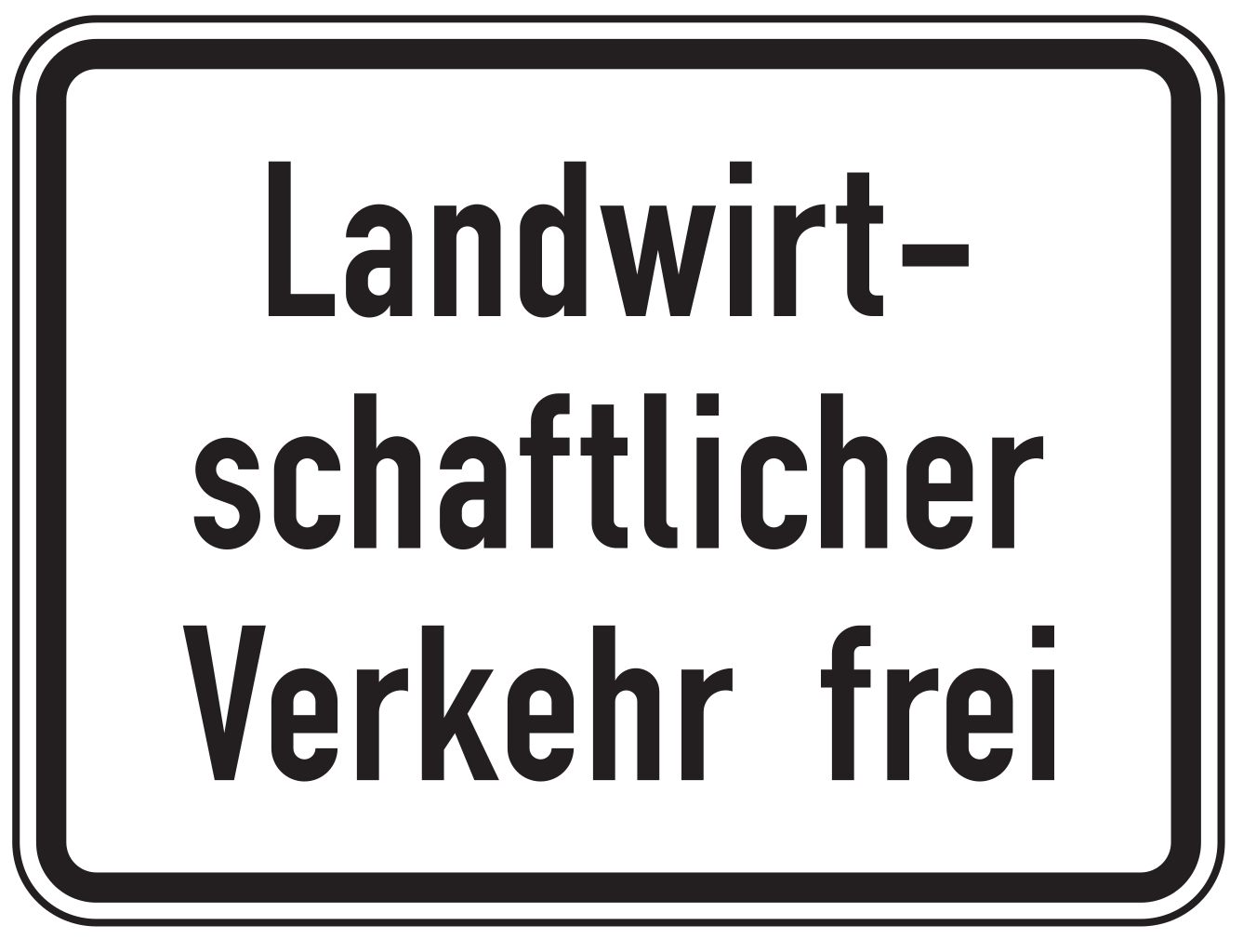 Verkehrsschild Landwirtschaftlicher Verkehr frei 315x420 2mm RA1