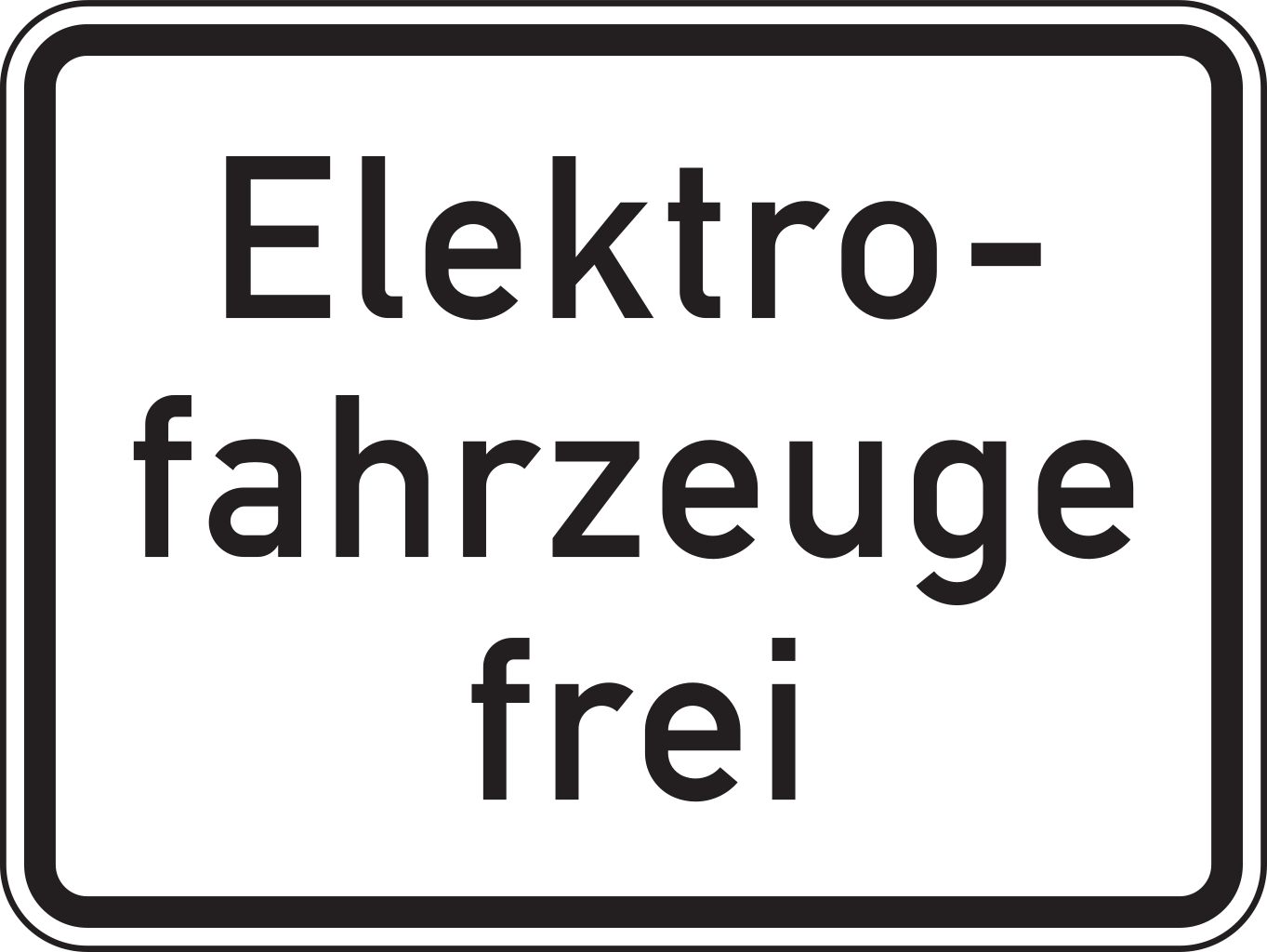 Verkehrsschild Elektrofahrzeuge frei 315x420 2mm RA1