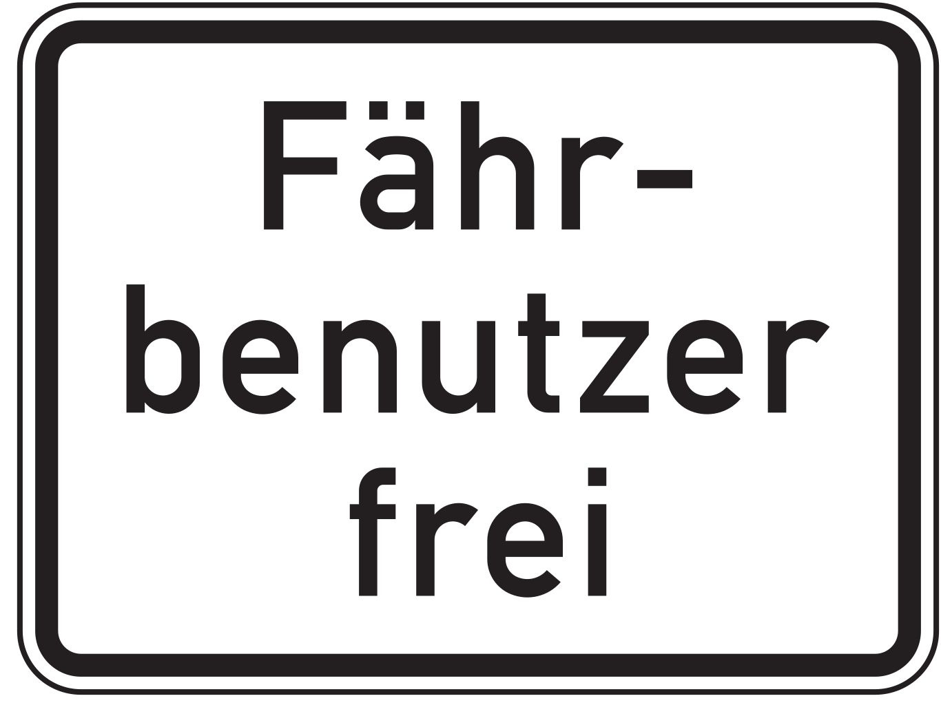 Verkehrsschild Fährbenutzer frei 315x420 2mm RA1