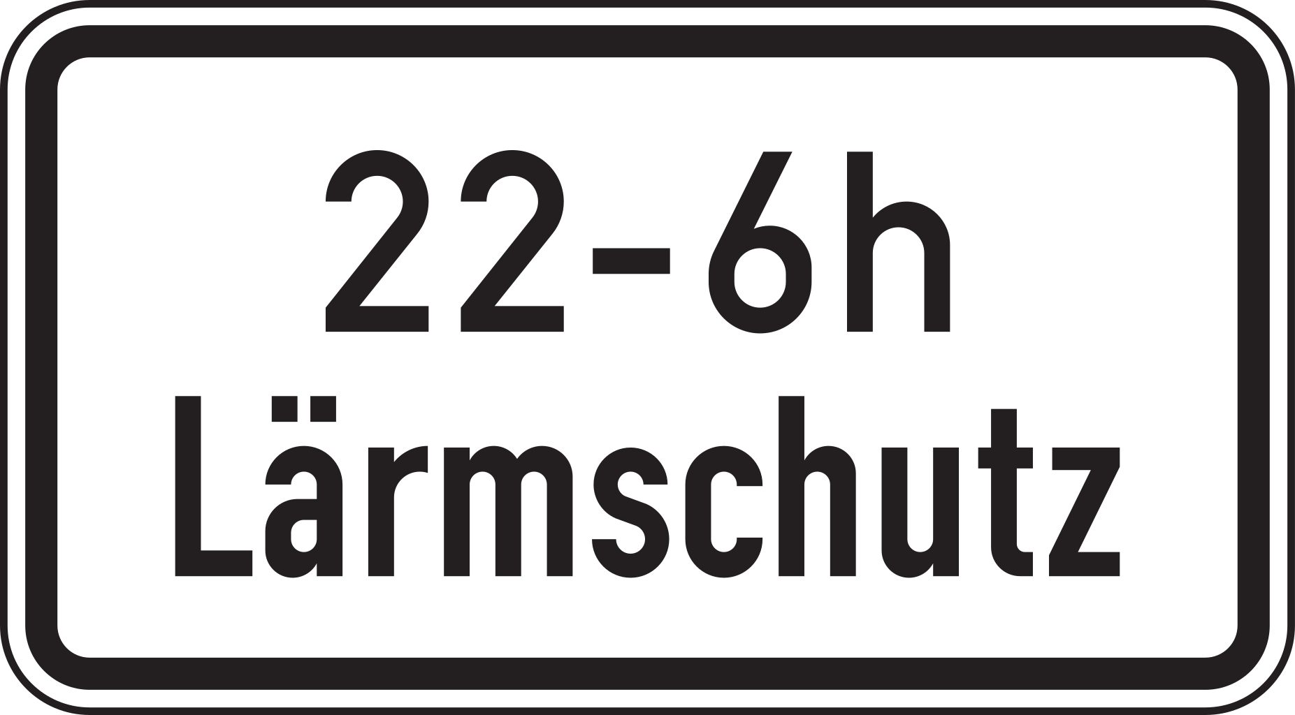 VZ 1040-35 Lärmschutz (mit Zeitangabe ... - ... h)