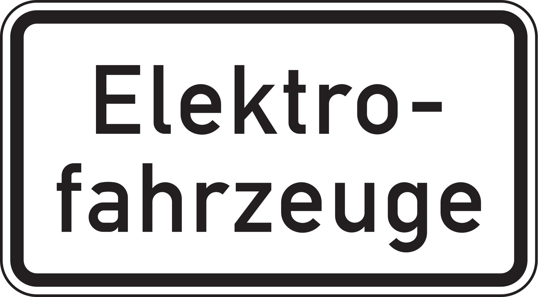 Verkehrsschild 1050-32 Elektrofahrzeuge