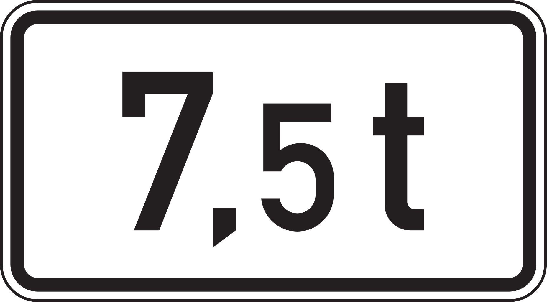 VZ 1053-33 Massenangabe - 7,5 t