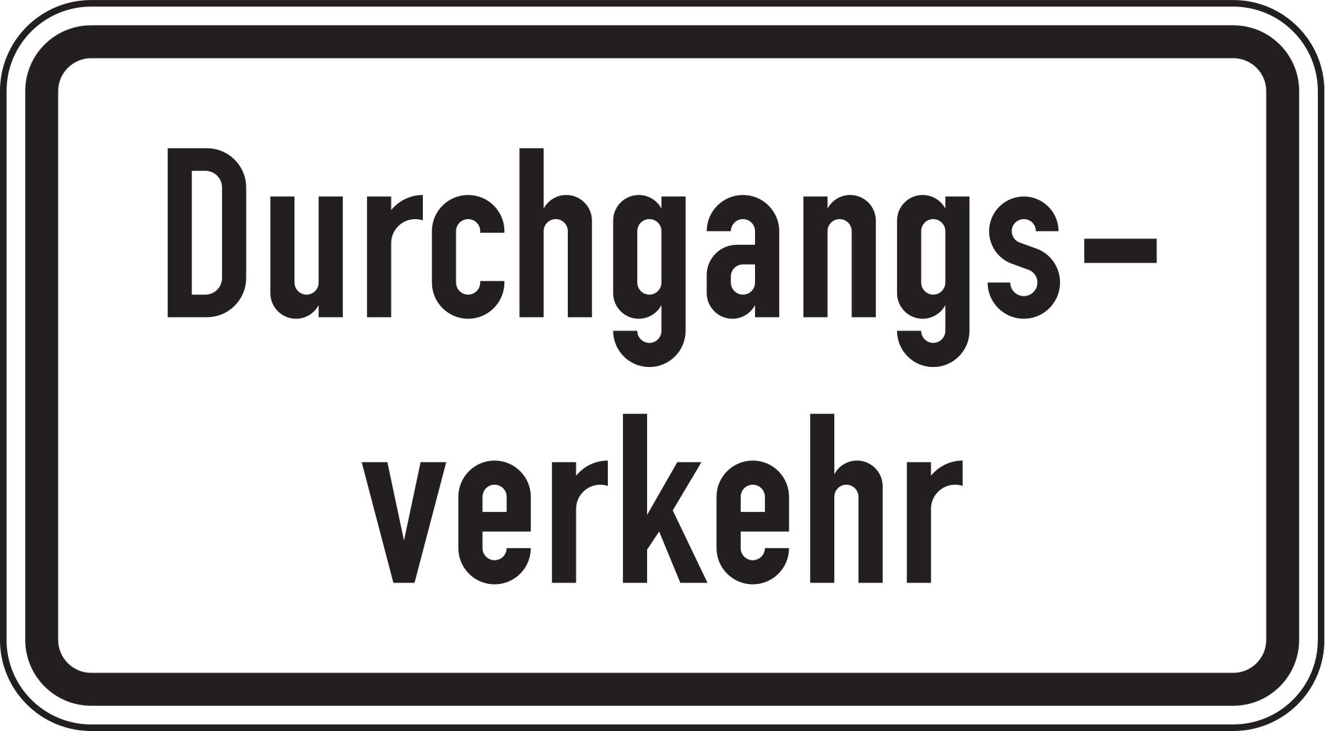 VZ 1053-36 Durchgangsverkehr