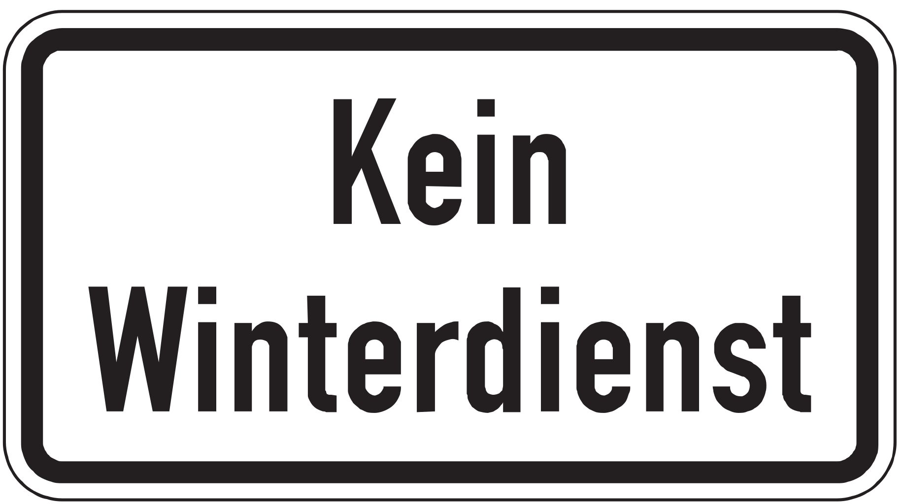 Verkehrsschild Kein Winterdienst 231x420 2mm RA 1