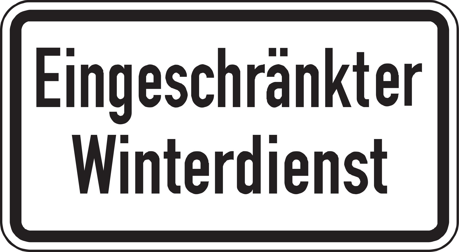 VZ 2008 Eingeschränkter Winterdienst