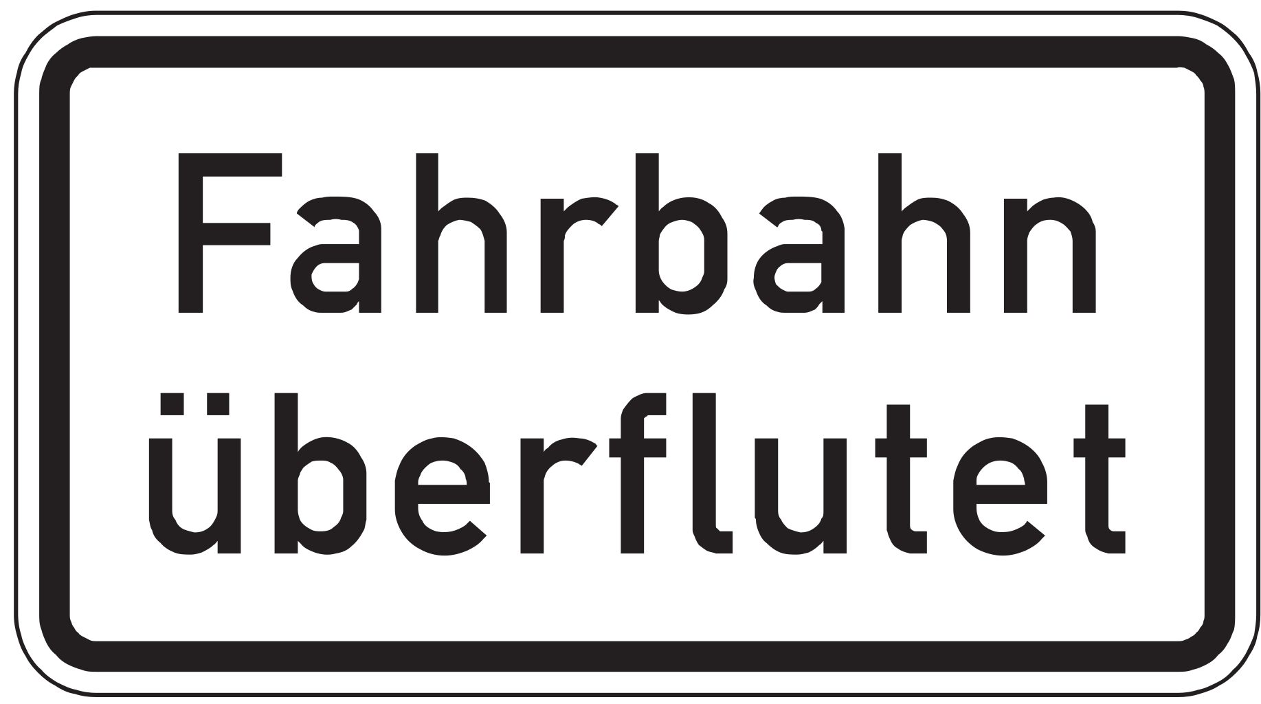 VZ 2014 Fahrbahn überflutet