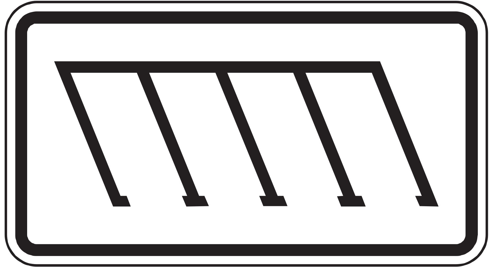 Verkehrsschild Parkordnung schräg von rechts 231x420 2mm RA1