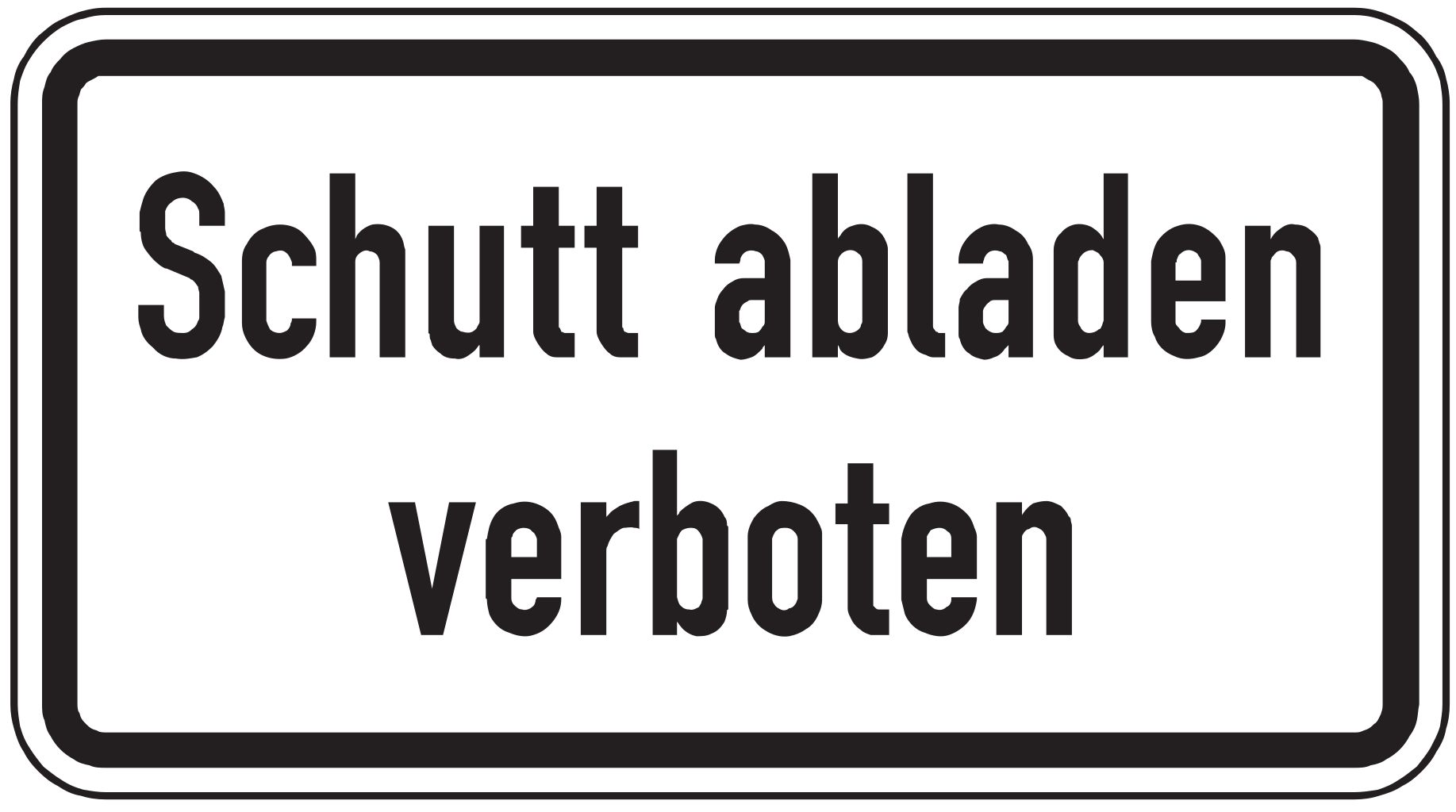 VZ 2501 Schutt abladen verboten