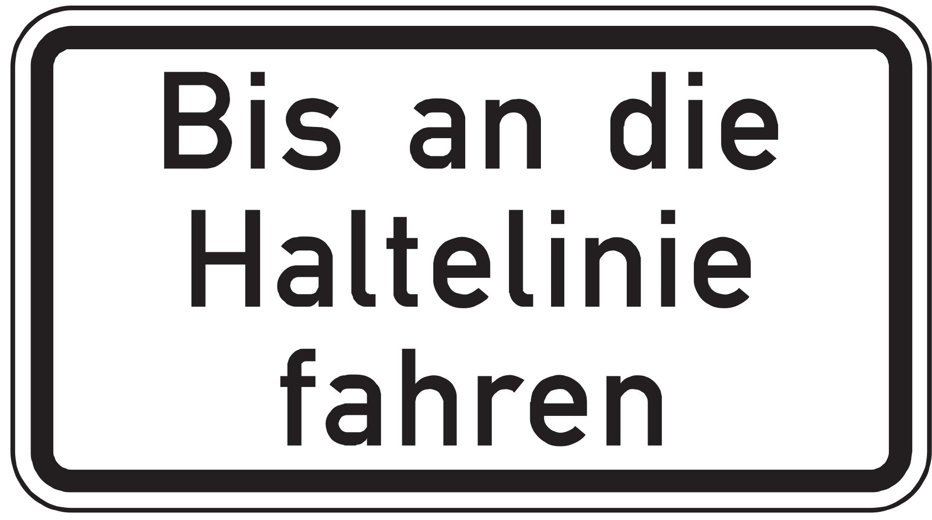 VZ 2802 Bis an die Haltelinie fahren