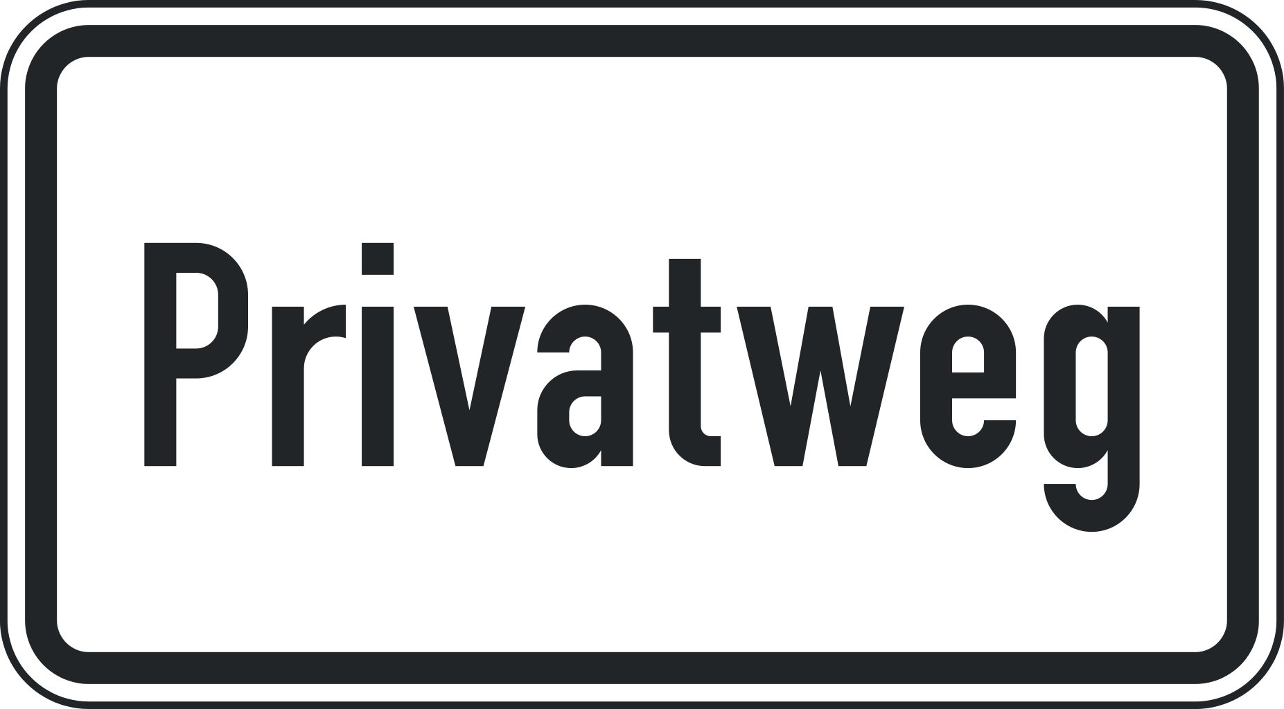 Verkehrsschild Privatweg 231x420 2mm RA1