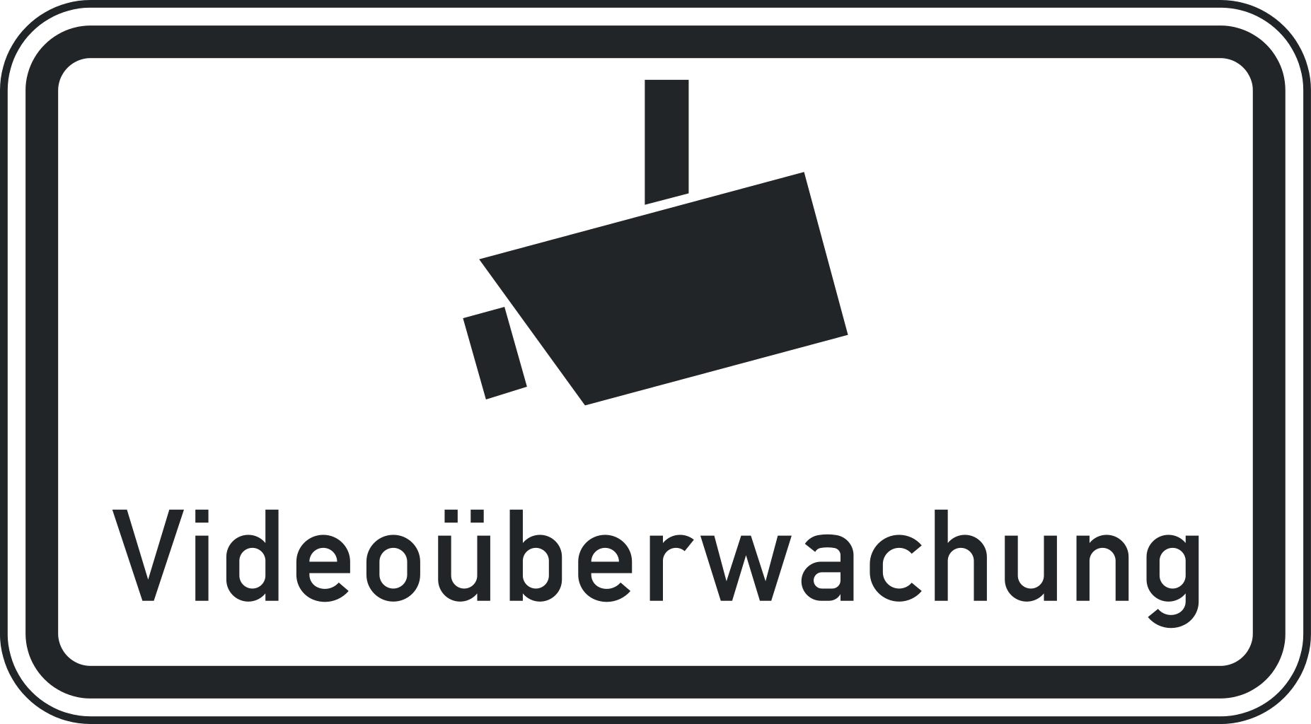 Verkehrsschild Videoüberwachung 231x420 2mm RA1