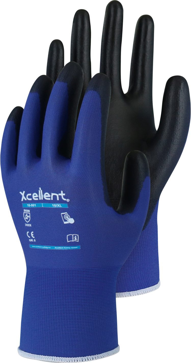 Xcellent Nylon-Handschuhe mit PU