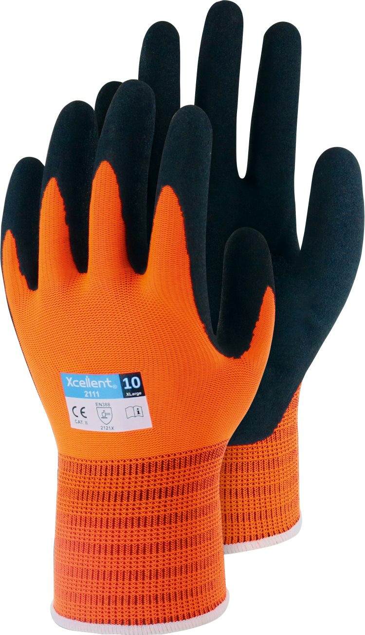 Xcellent Polyester Handschuhe mit Latex XC2111