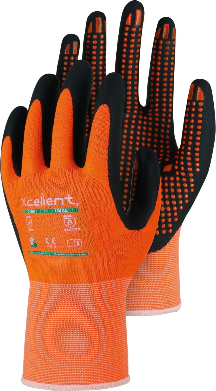 Xcellent Cut A-Handschuhe Nylon mit Nitril