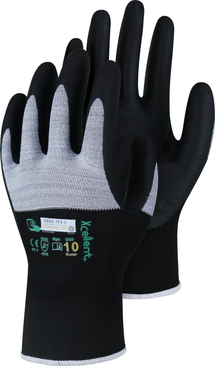 Xcellent Carbon-Nylon-Spandex-Handschuhe mit Nitril