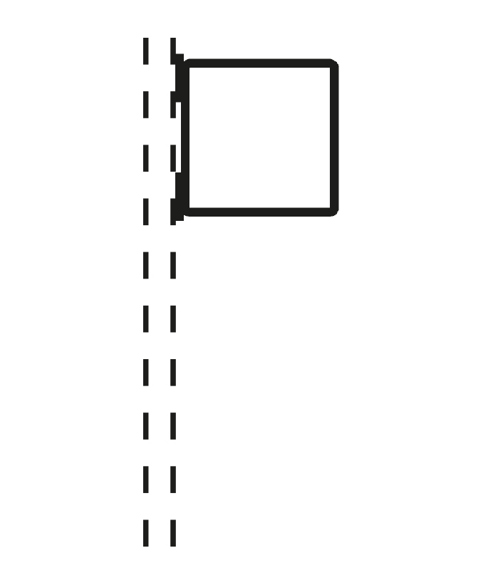 Rohrrahmen für Quadrat-Schilder, ohne Standrohr