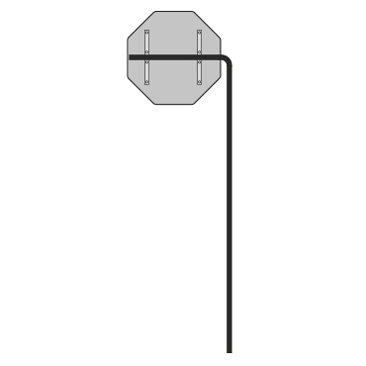 Ausleger-Rohrpfosten für Stop-Schilder