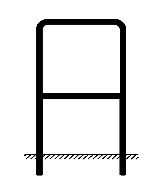 Rohrrahmen für Quadrat-Schilder, 2 Standrohre