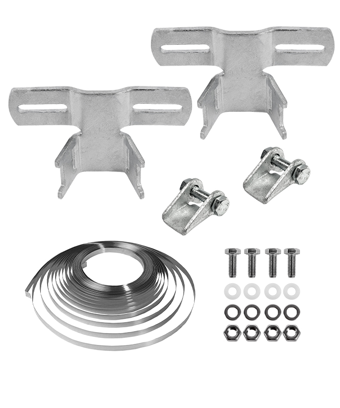 Befestigungsset Bandschelle für ein Flachverkehrszeichen