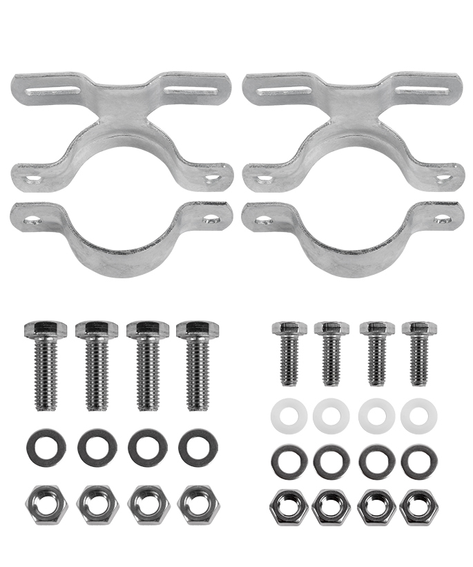 Befestigungsset Rohrschelle für ein Flachverkehrszeichen