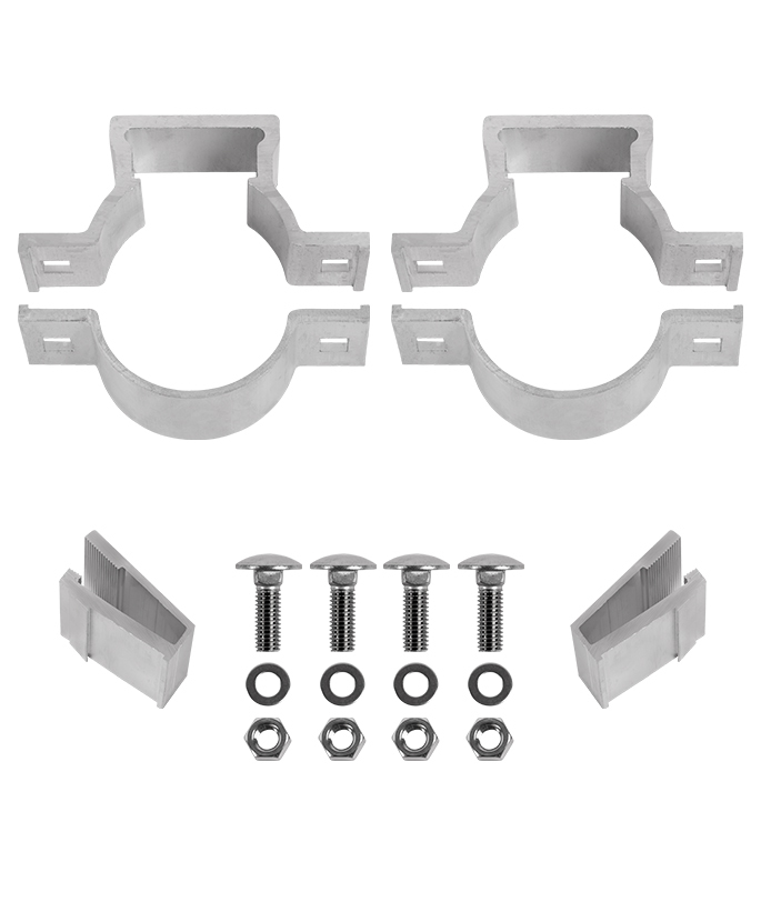 Befestigungsset für ein Alform-Schild 60 mm Pfosten- Set-Ansicht