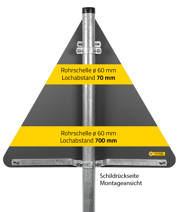 Rohrschelle für Flachschilder Detailansicht 2