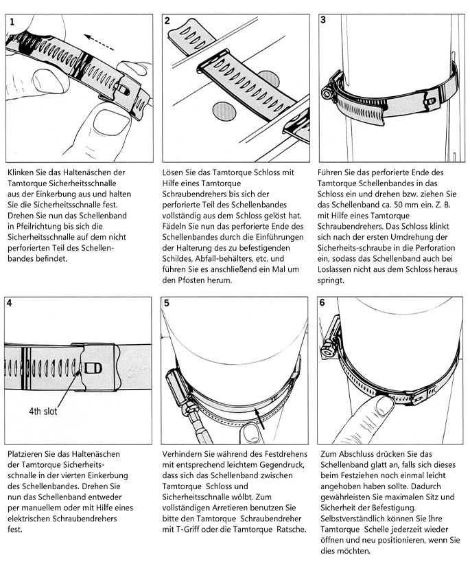 Tamtorque Befestigungsschelle Montageanleitung