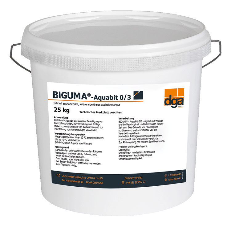 biguma aquabit 25kg eimer mit etikett